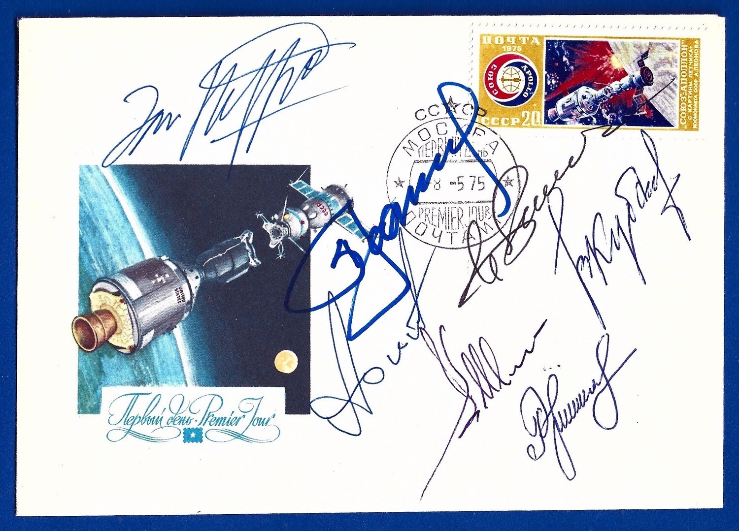 Apollo-Soyuz crew signed cover