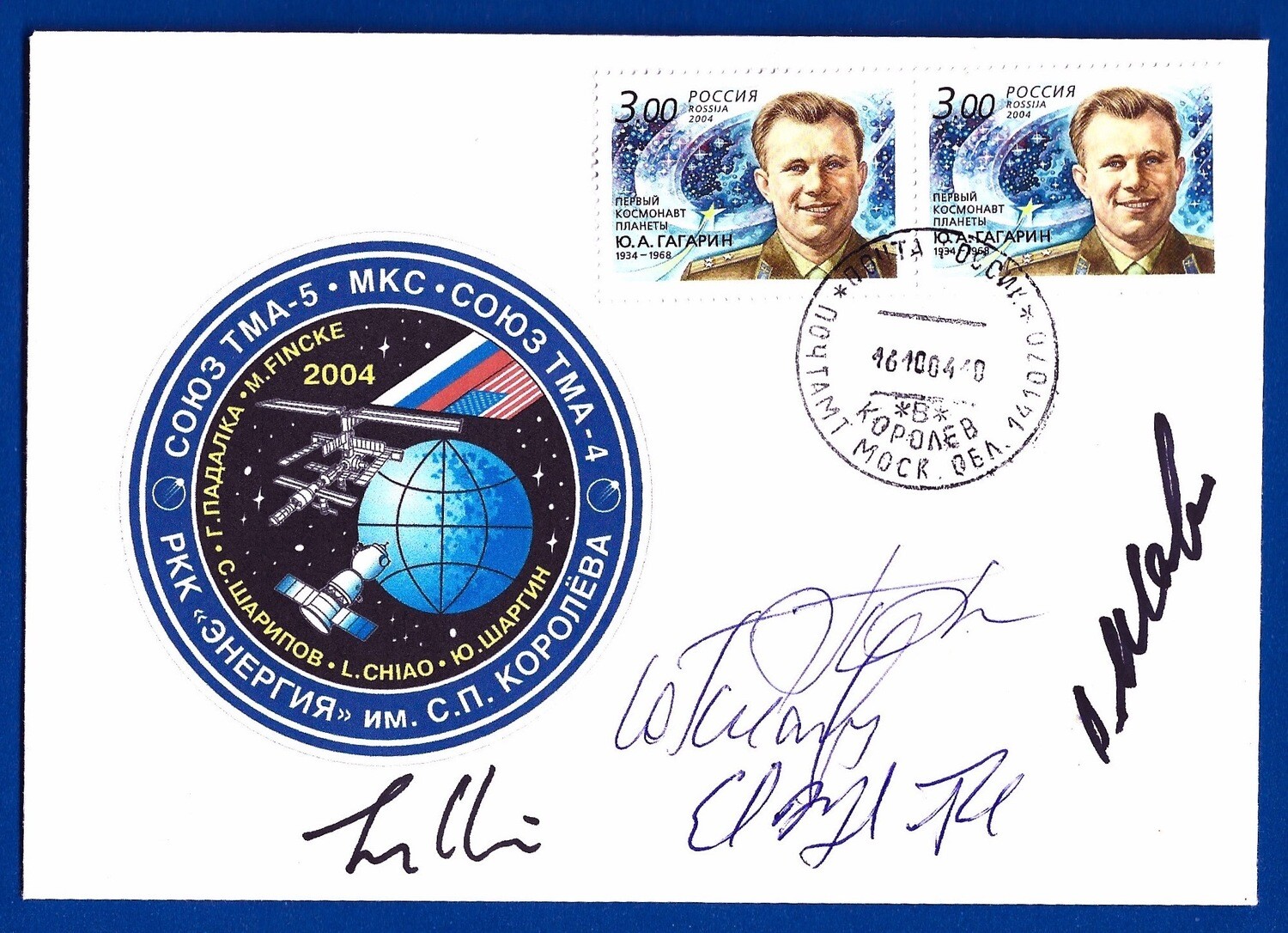 2004 Soyuz TMA-4 & TMA-5 crew signed cover