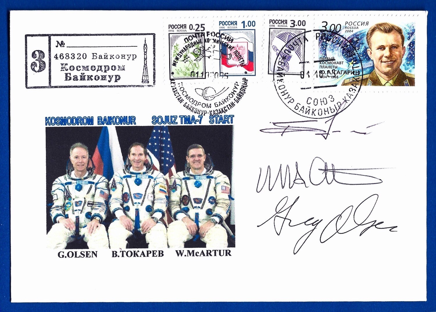 2005 Soyuz TMA-7 signed cover