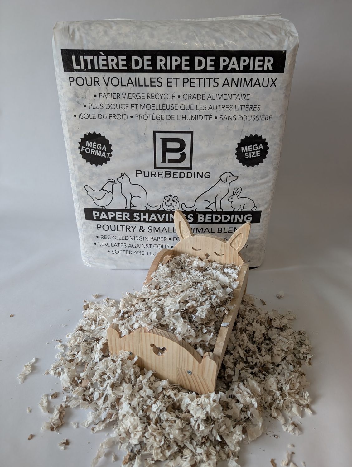 Natural 80 L Bag Paper Shavings Bedding-Made In Canada 🍁