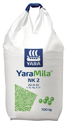 YaraMila NK 2 22-0-12, 25kg/1000kg lava