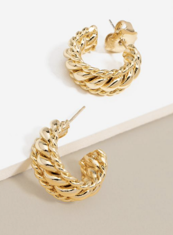 Double Braided Huggie Earring