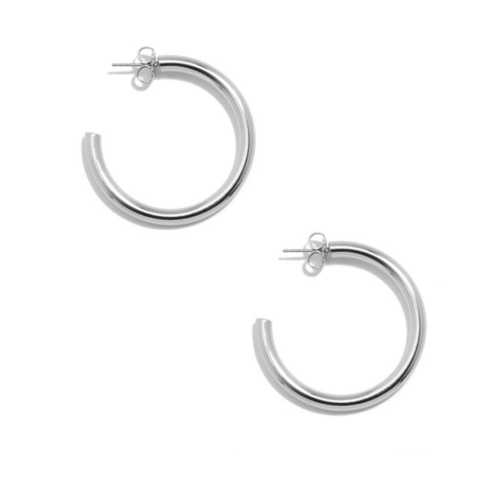 earrings Chunky Brass Hoop E2324