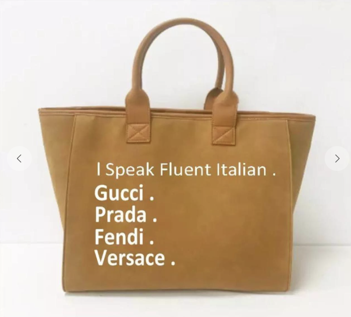 Tote bag I Speak Fluent Italian