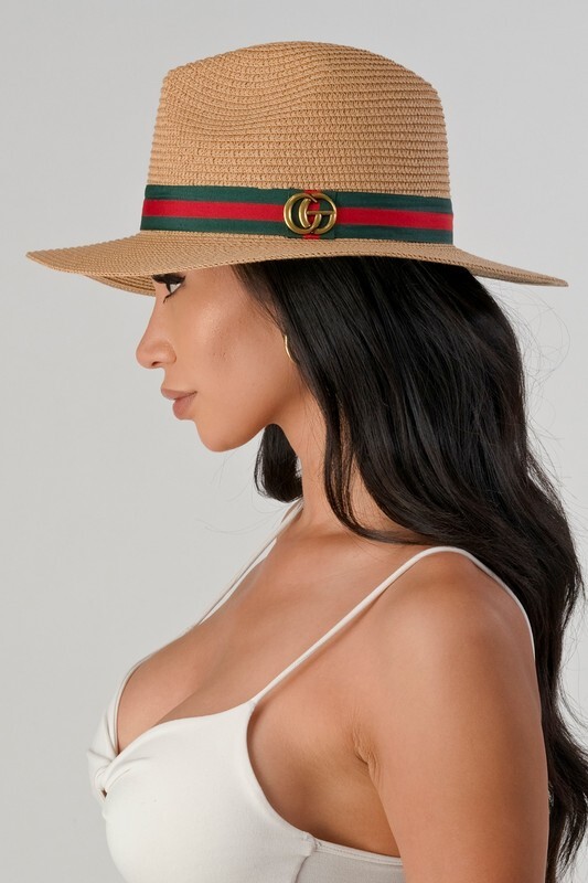Gucci Beige Straw Woven Hat