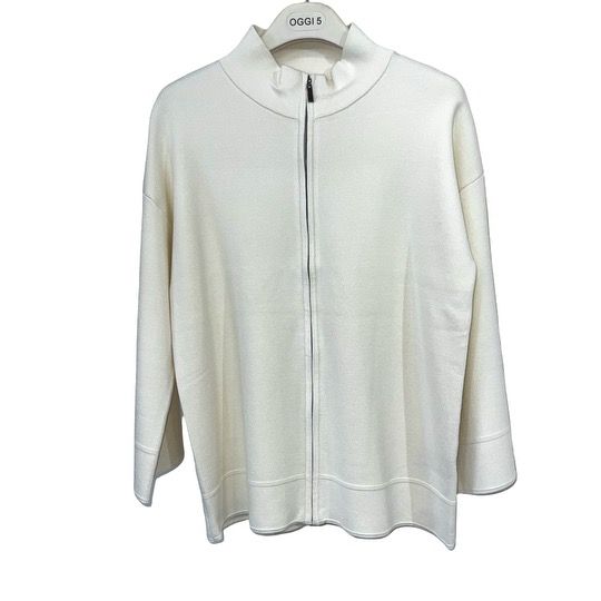 Top Zip Mock Neck Sweater