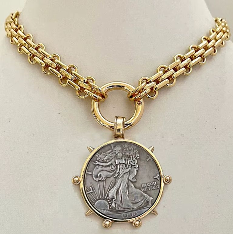 Necklace Medallion Elis Island