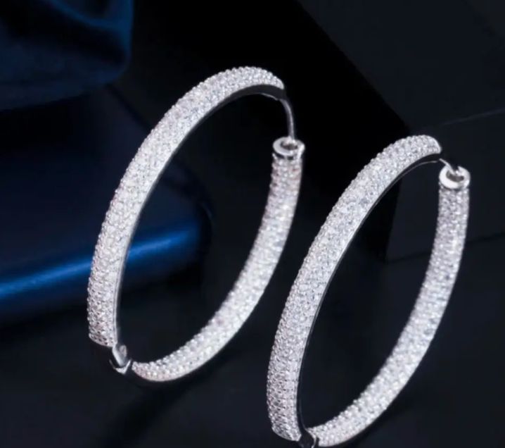 Earrings Hoops Double View