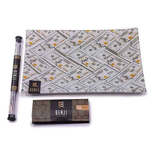 Benji - Shatter-Resistant Glass Tray Kit -$100 Bills bdd
