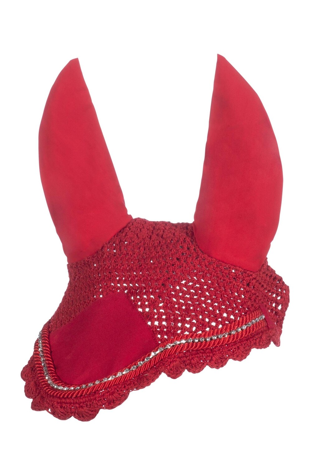 Sparkly Ear Bonnet (Red, Full)