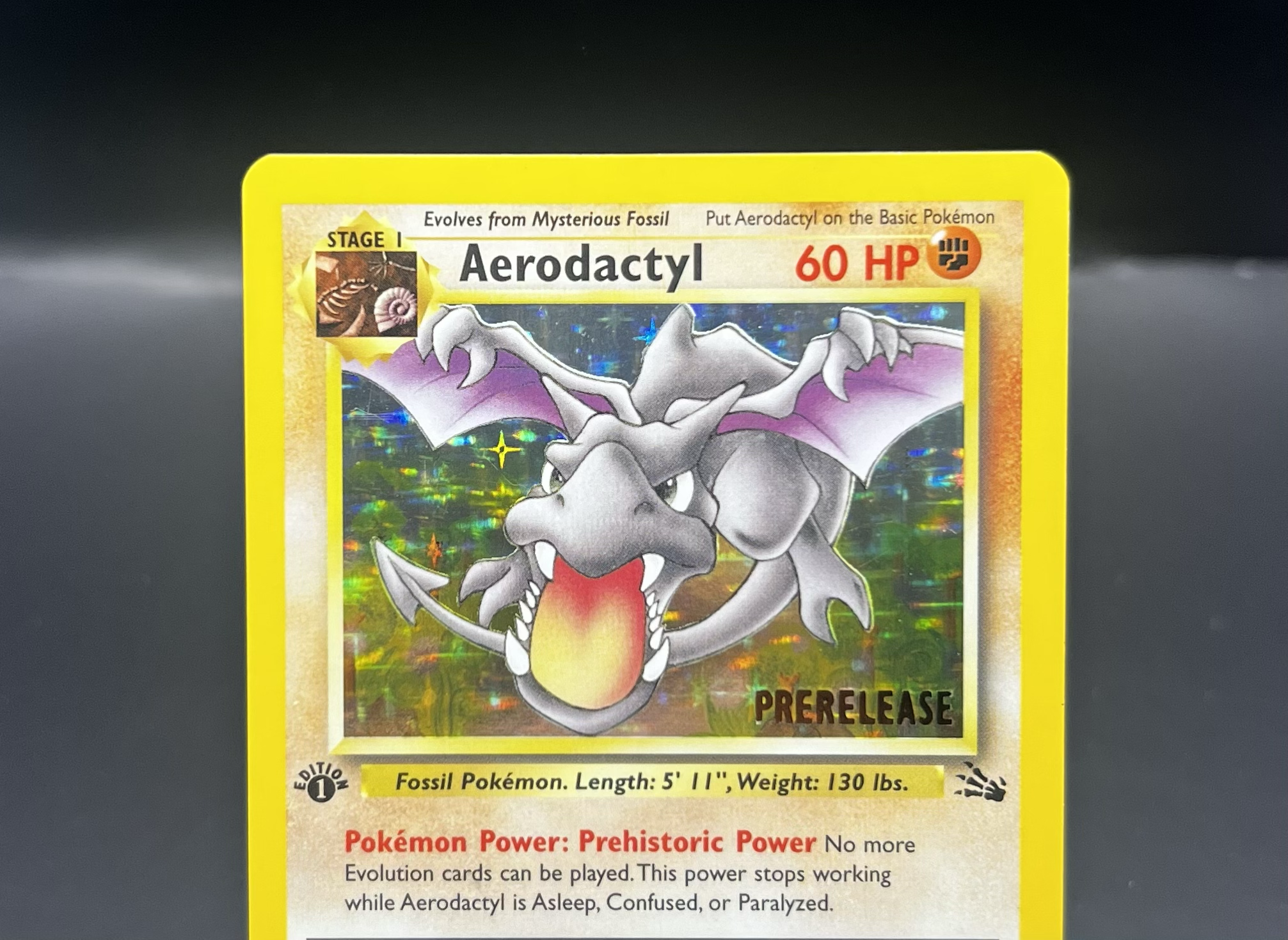 Pokemon - Aerodactyl - 1/62 - Holo Rare - 1st Edition - Prelease Promos