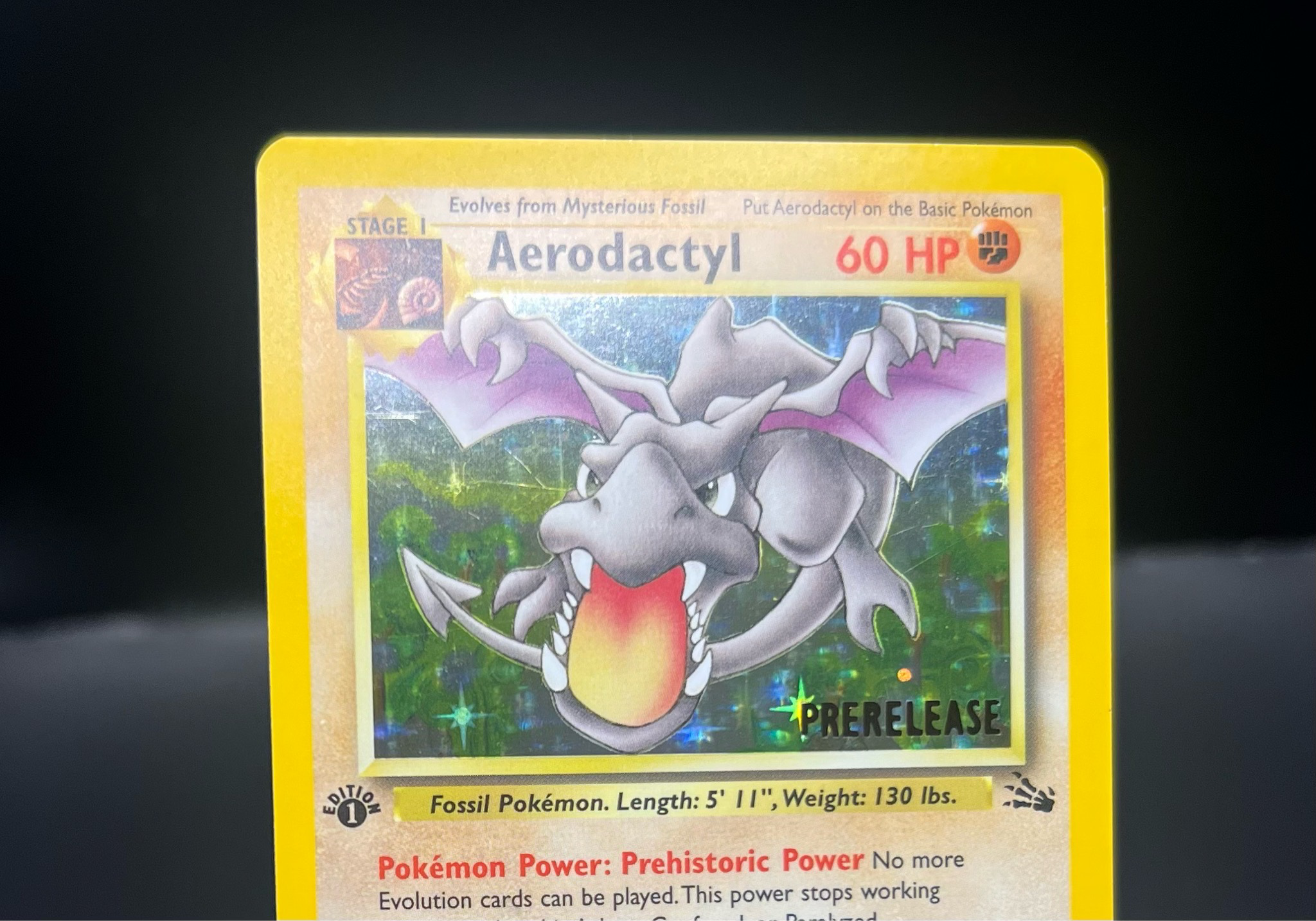 Pokemon - Aerodactyl - 1/62 - Holo Rare - 1st Edition - Prelease Promos