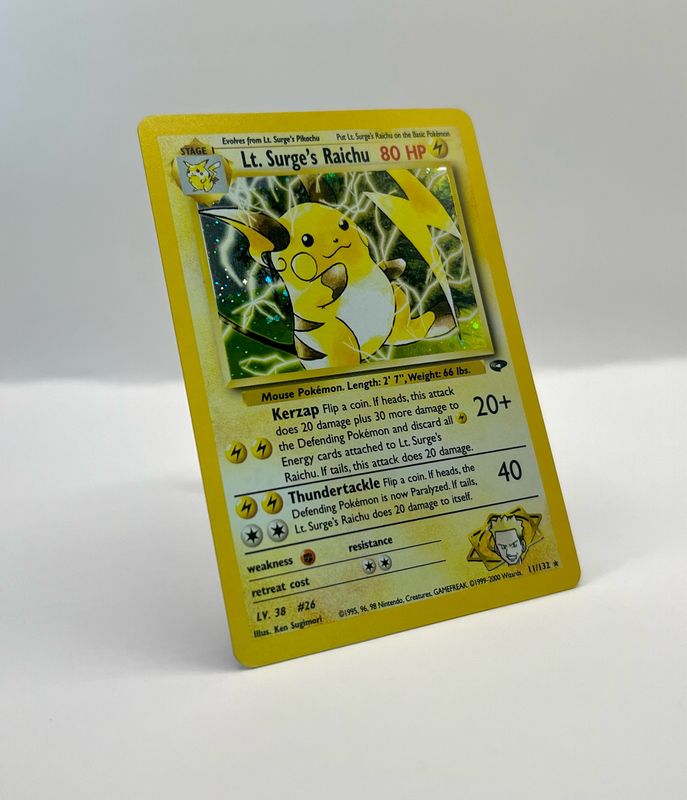 11/132 Lt. Surge's Raichu Near Mint Holo