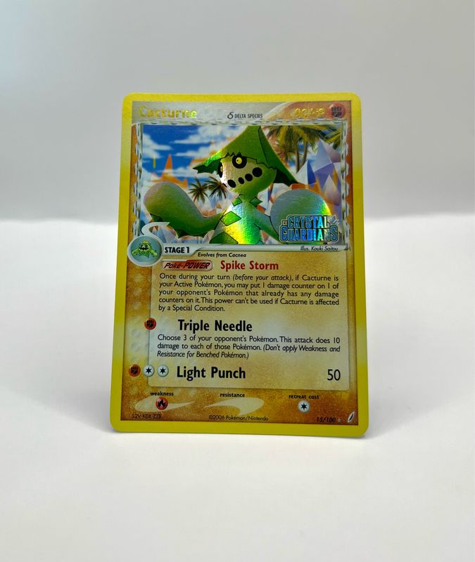 15/100 Cacturne Stamped Near Mint Holo