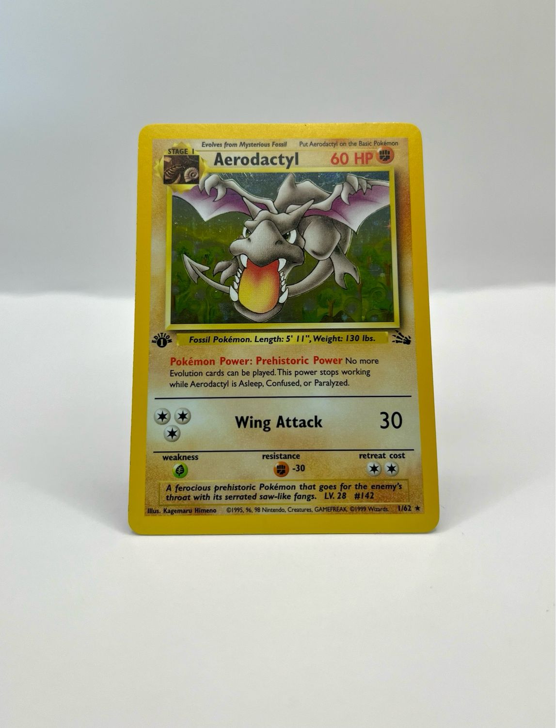 1/62 Aerodactyl 1st Edition Near Mint Holo