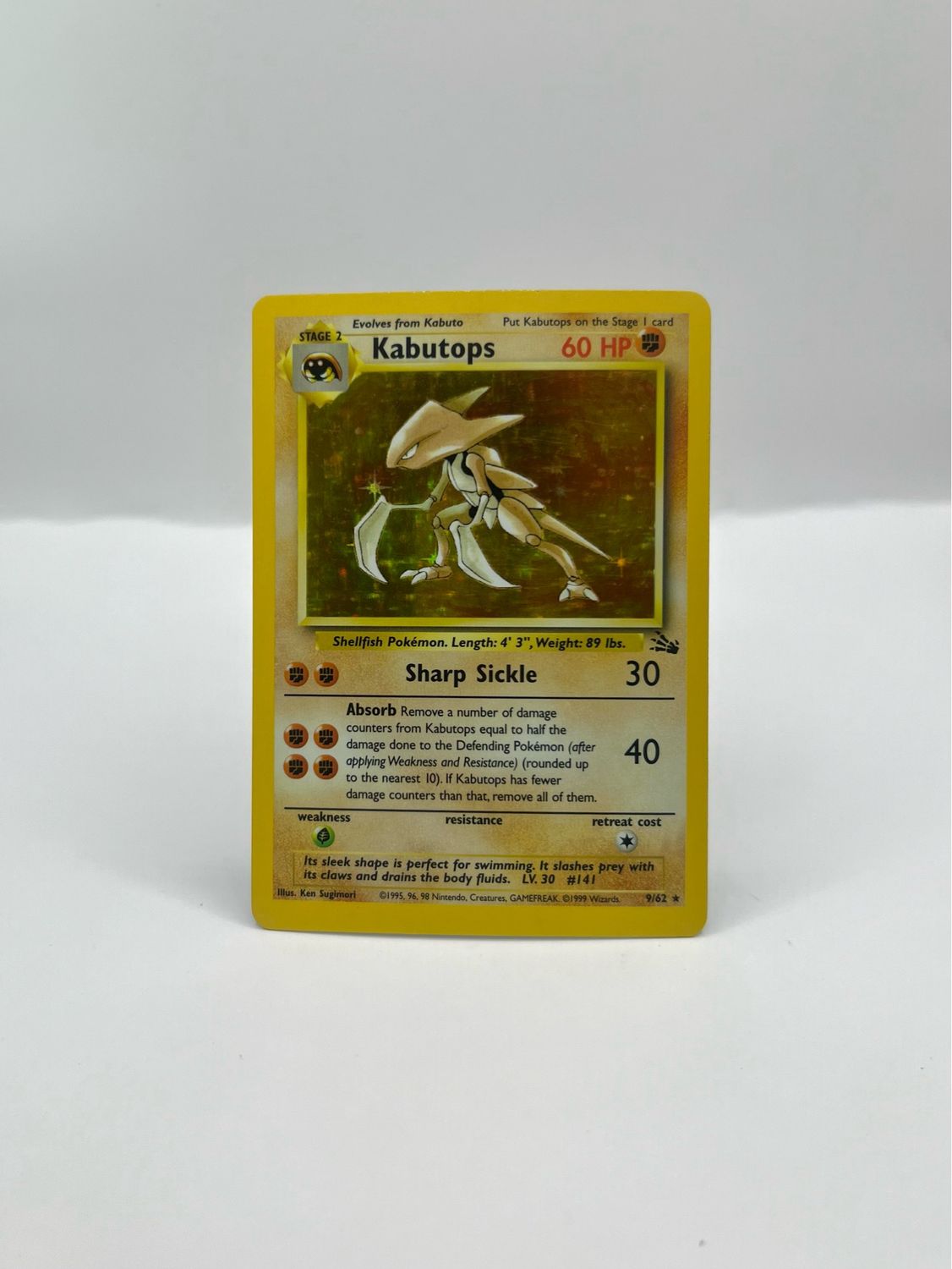 9/62 Kabutops Near Mint Holo