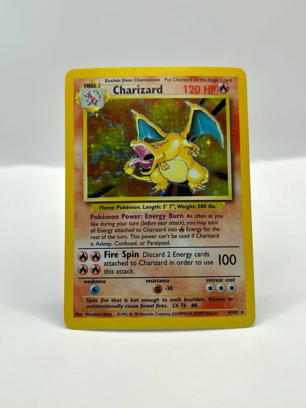 4/102 Charizard Holo Near Mint