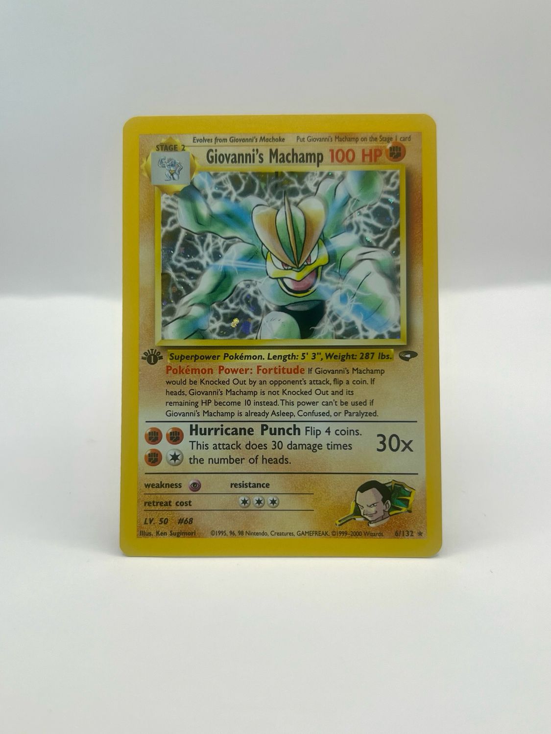 6/132 Giovanni&#39;s Machamp 1st Edition Mint Holo