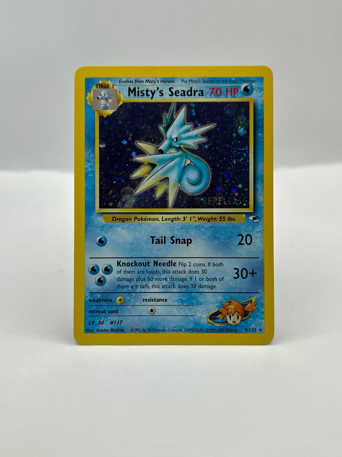 9/132 Misty’s Seadra Near Mint Prerelease Holo