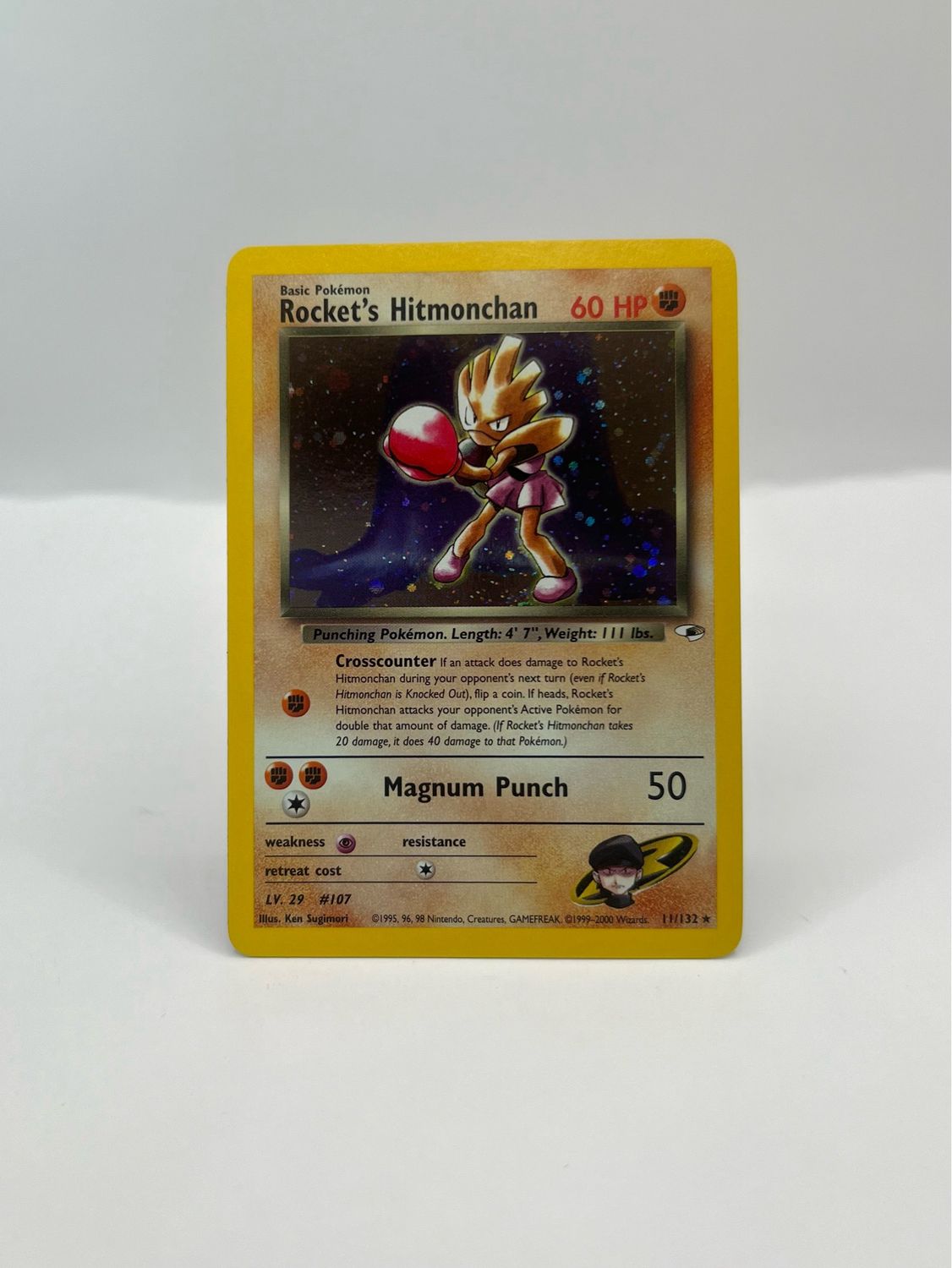 11/132 Rocket&#39;s Hitmonchan Near Mint Holo