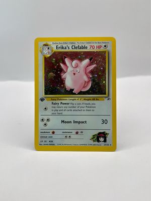 3/132 Erika&#39;s Clefable 1st Edition Near Mint Holo
