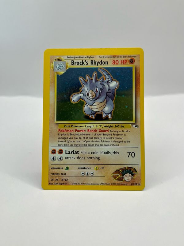 2/132 Brock&#39;s Rhydon Near Mint Holo
