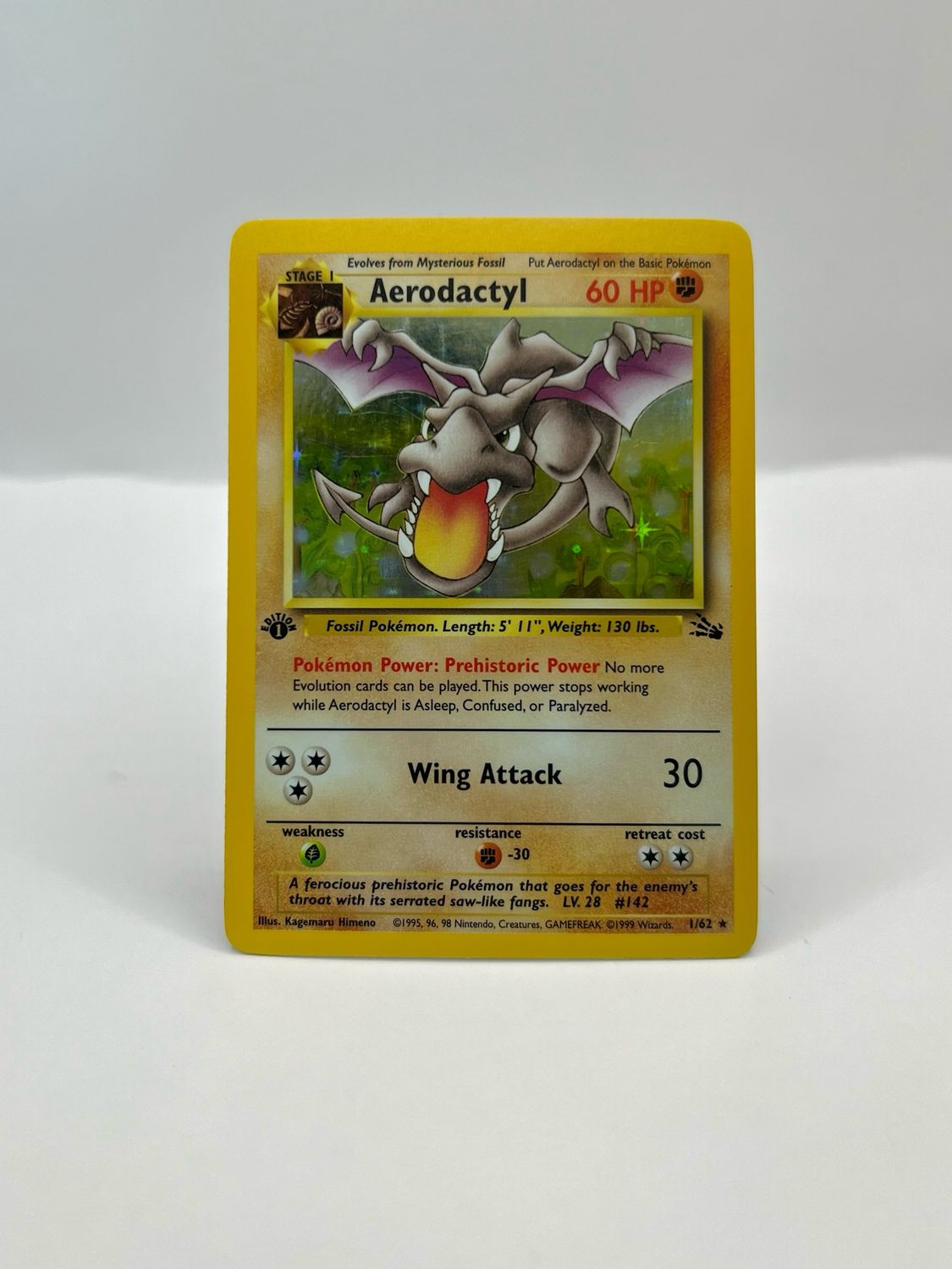1/62 Aerodactyl 1st Edition Near Mint Holo