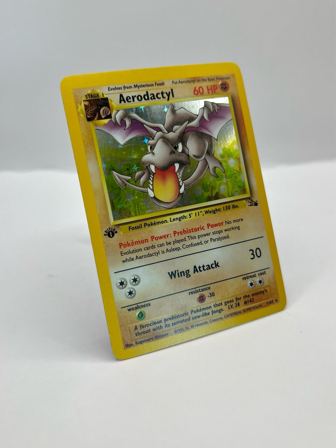 1/62 Aerodactyl 1st Edition Near Mint Holo