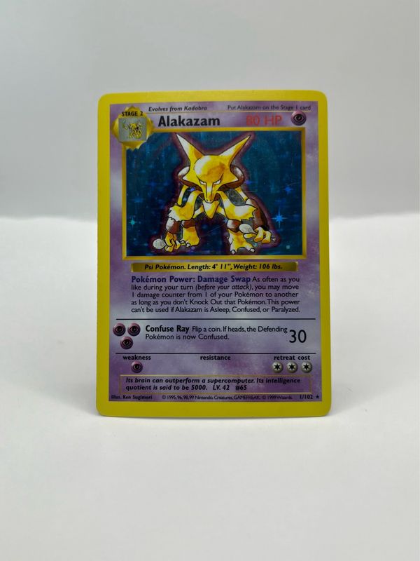 1/102 Alakazam Shadowless Light Play Holo