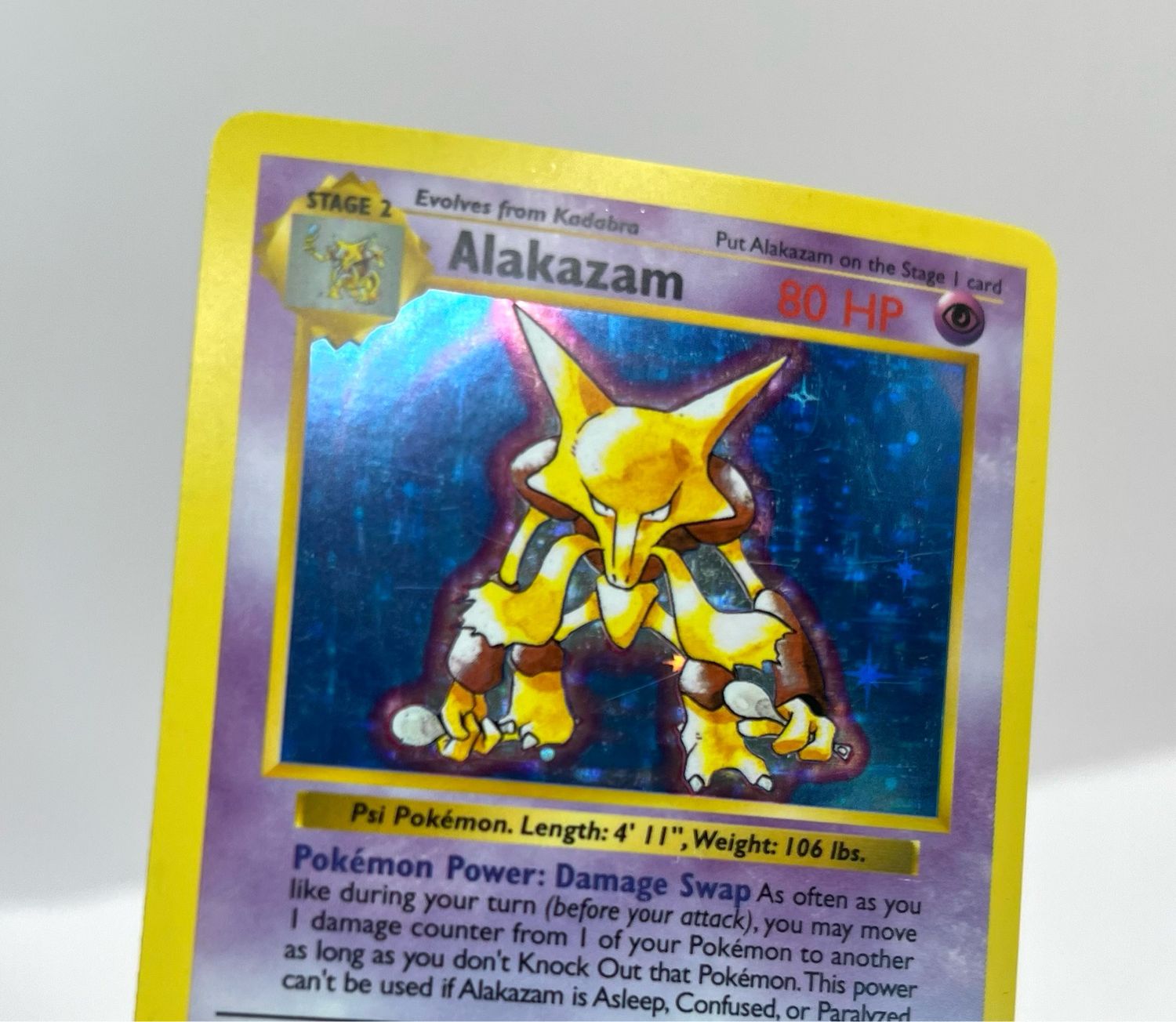 1/102 Alakazam Shadowless Light Play Holo