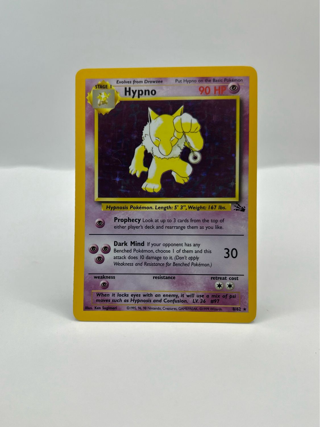 8/62 Hypno Near Mint Holo