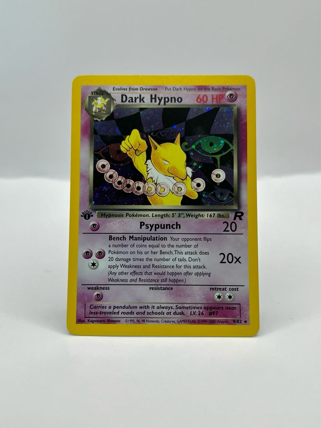 9/82 Dark Hypno 1st Edition Near Mint Holo