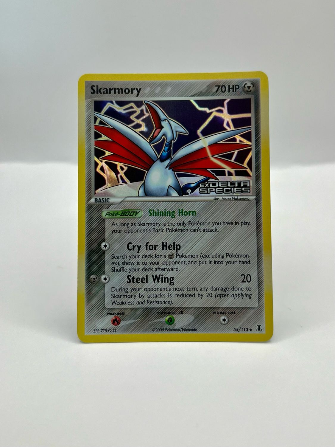 55/113 Skarmory Stamped Near Mint Reverse Holo