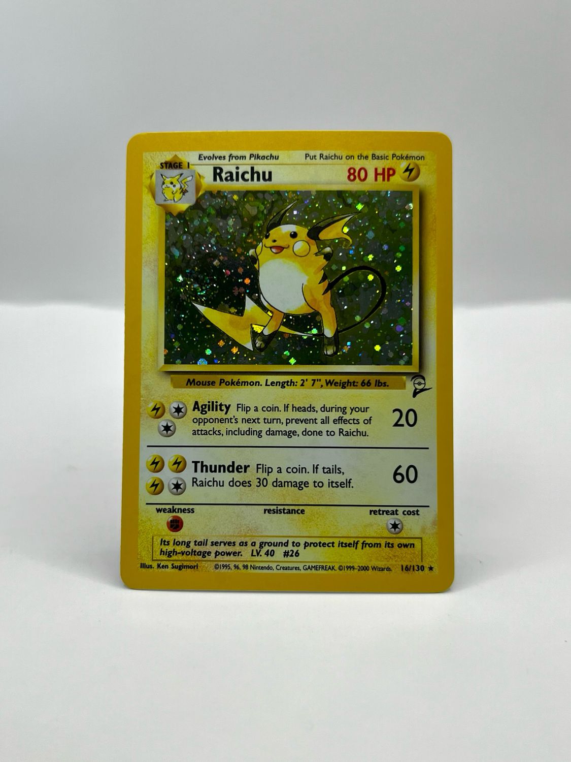 16/130 Raichu Near Mint Holo