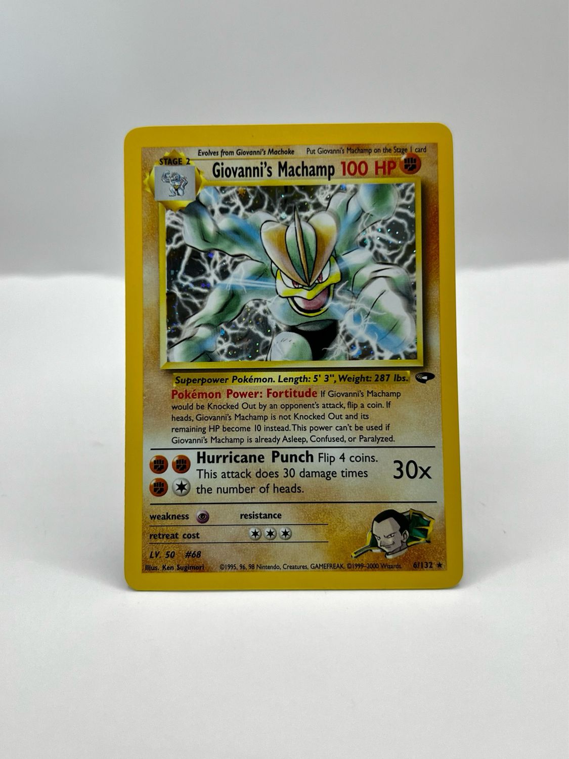 6/132 Giovanni&#39;s Machamp Near Mint Holo