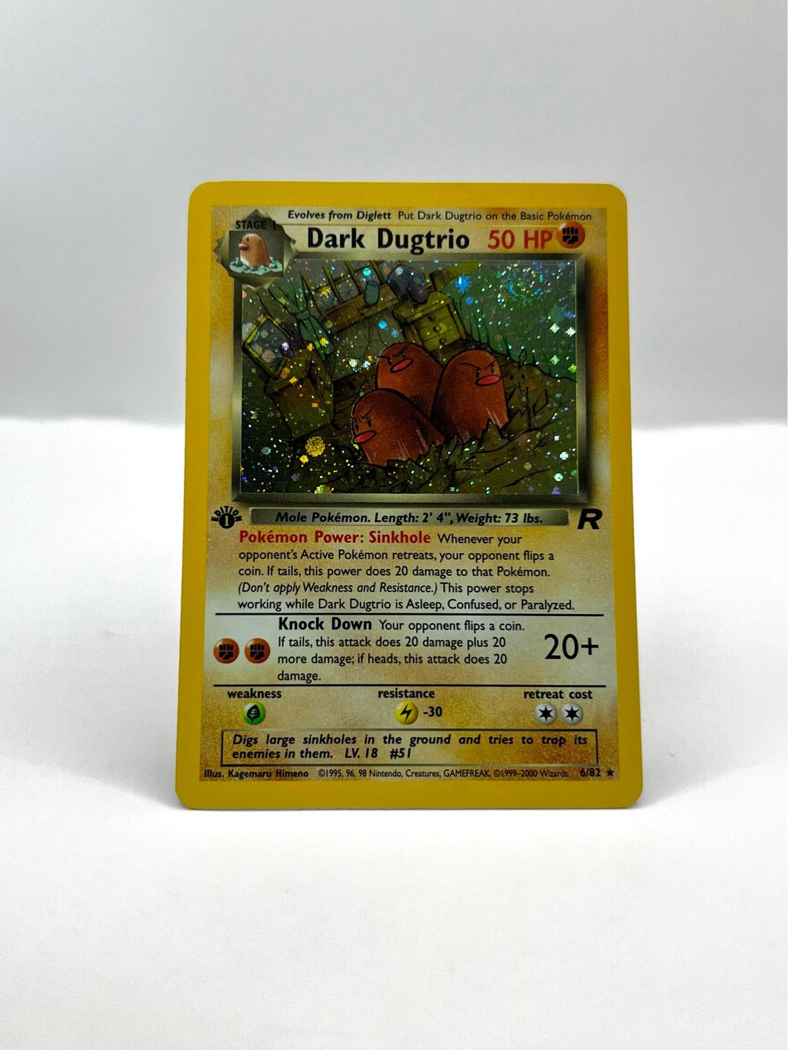 6/82 Dark Dugtrio 1st Edition Near Mint Holo