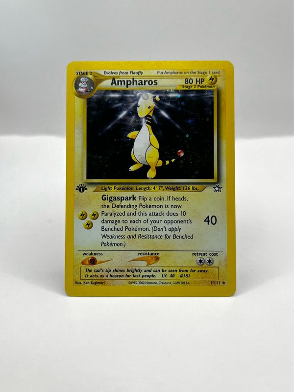 1/111 Ampharos 1st Edition Near Mint Holo