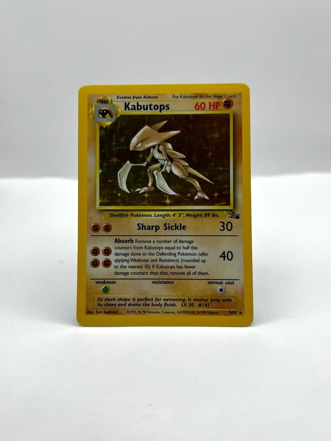 9/62 Kabutops Near Mint Holo