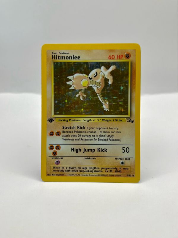 7/62 Hitmonlee 1st Edition Near Mint Holo