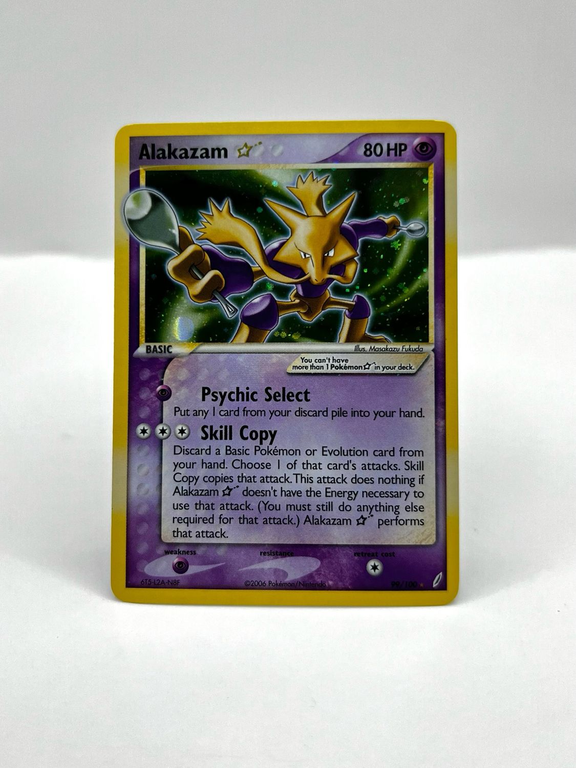 99/100 Alakazam Gold Star Near Mint Holo