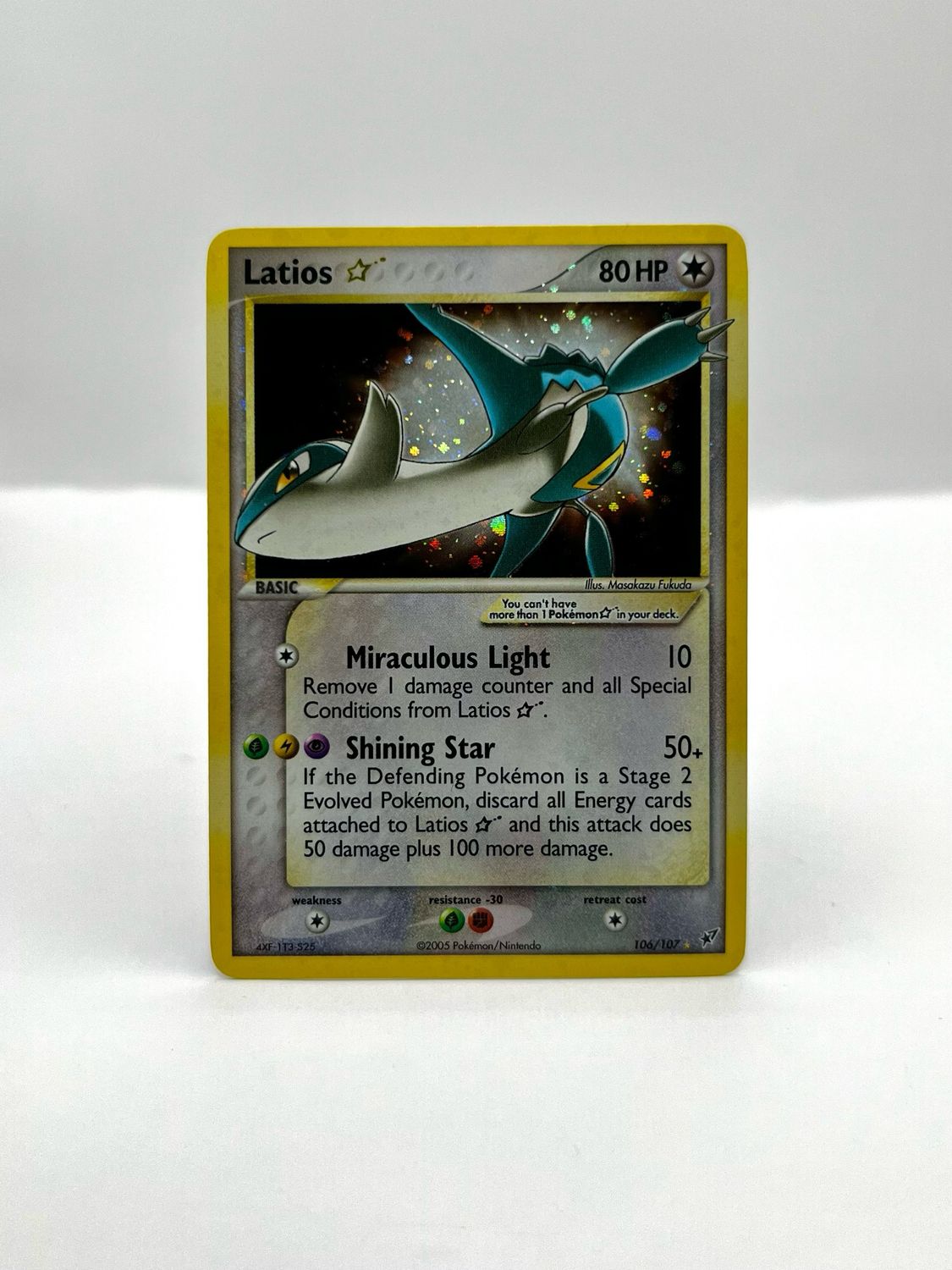 106/107 Gold Star Latios Near Mint Holo