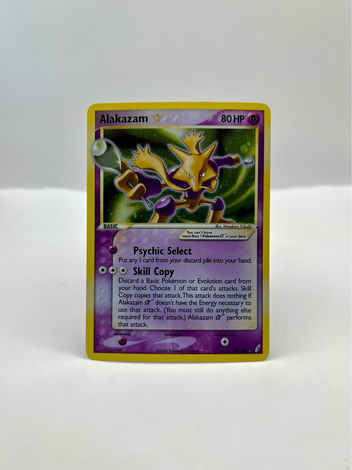 99/100 Alakazam Gold Star Near Mint Holo