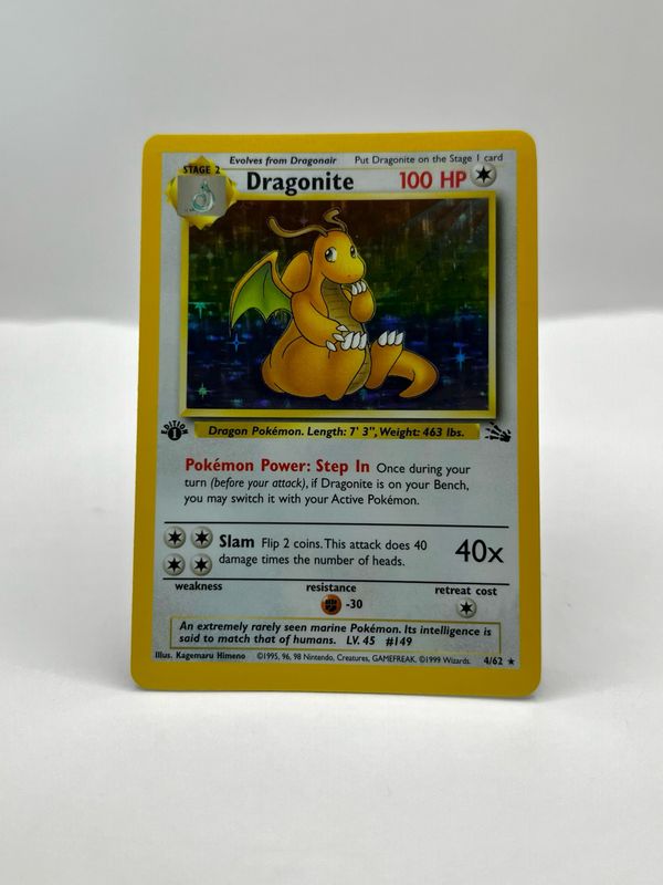 4/62 Dragonite Near Mint Holo 1st Edition