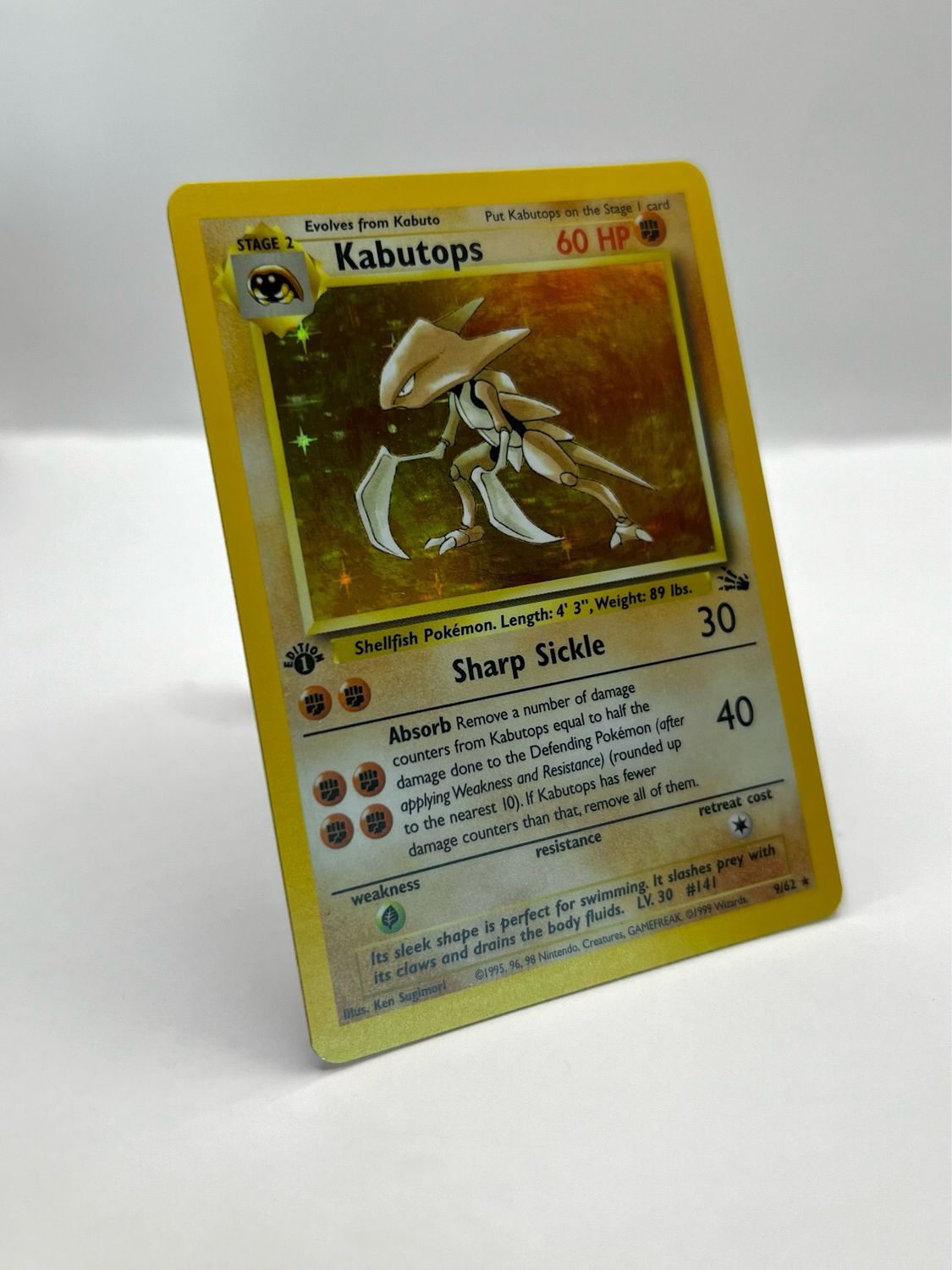 kabutops pokemon card 1995 (FO 9) - Fossil - English favorite character 2002 Nintendo Pokemon Legendary Collection
