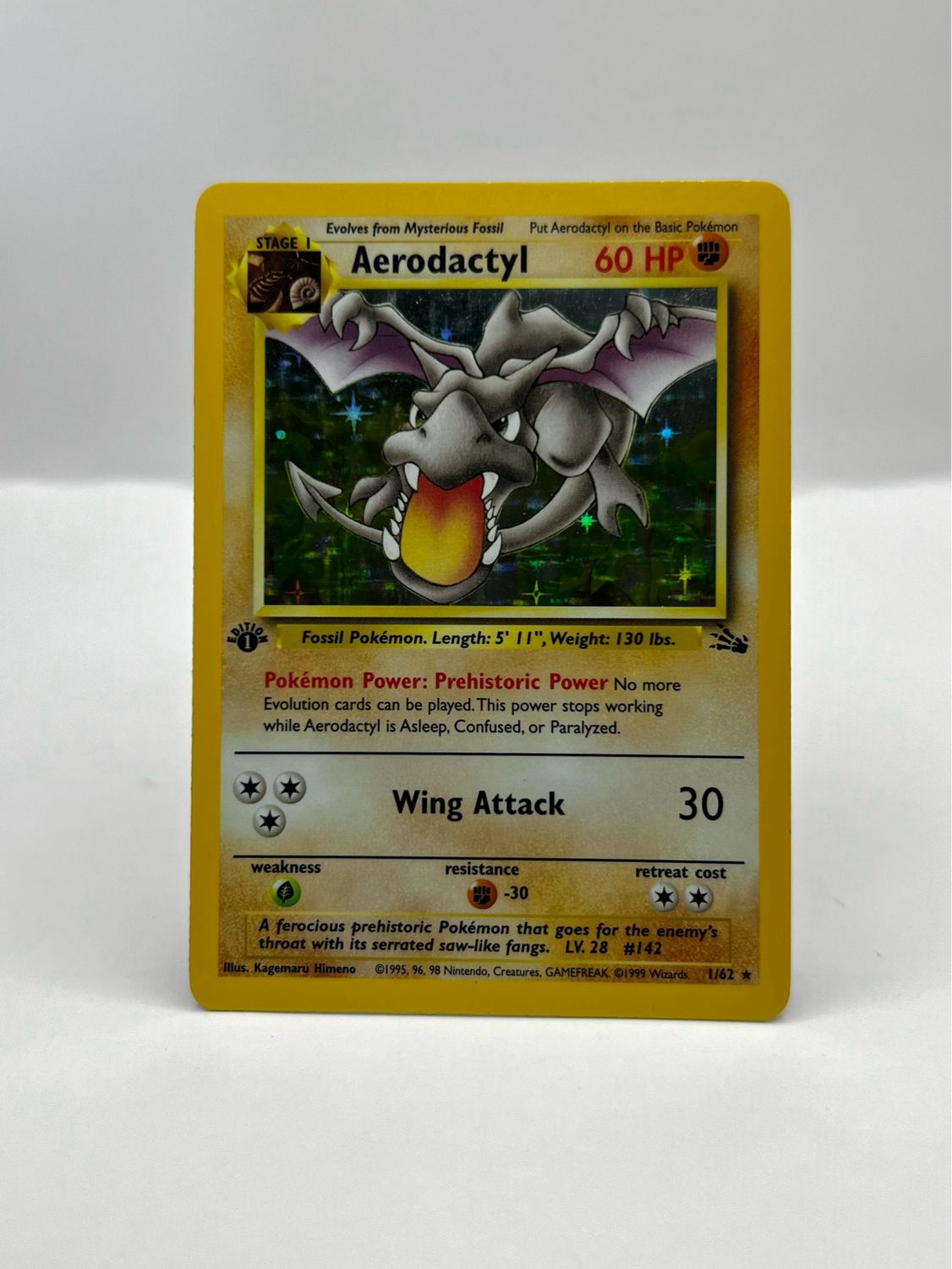 1/62 Aerodactyl Near Mint Holo 1st Edition