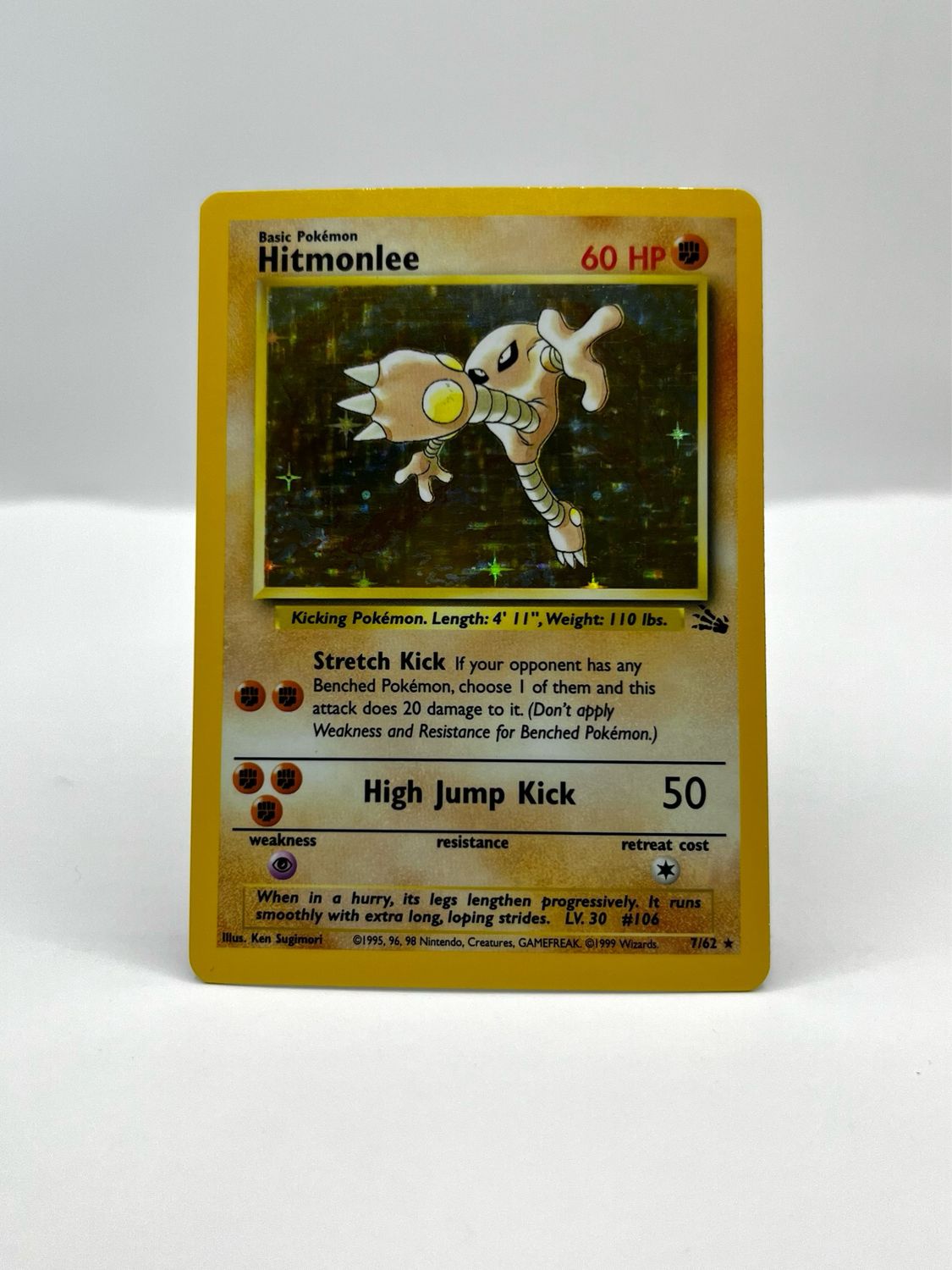 7/62 Hitmonlee Light Play Holo