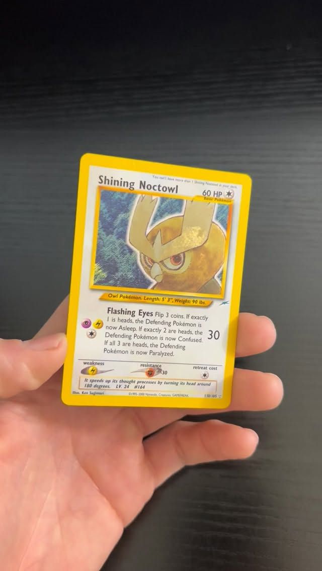 shiny noctowl pokemon card Noctowl sv7 114/102 Korean Ver (AR) K-TCG Captured in a crystal Shining Noctowl Pokmon card, Toys