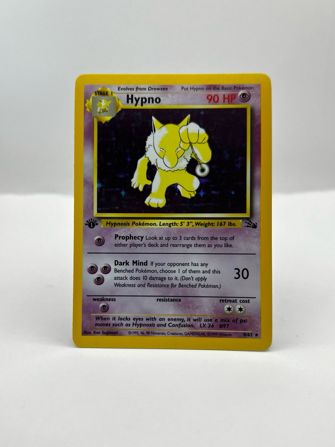 8/62 Hypno 1st Edition Holo Near Mint