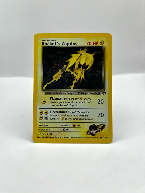 15/132 Rocket's Zapdos Near Mint Holo