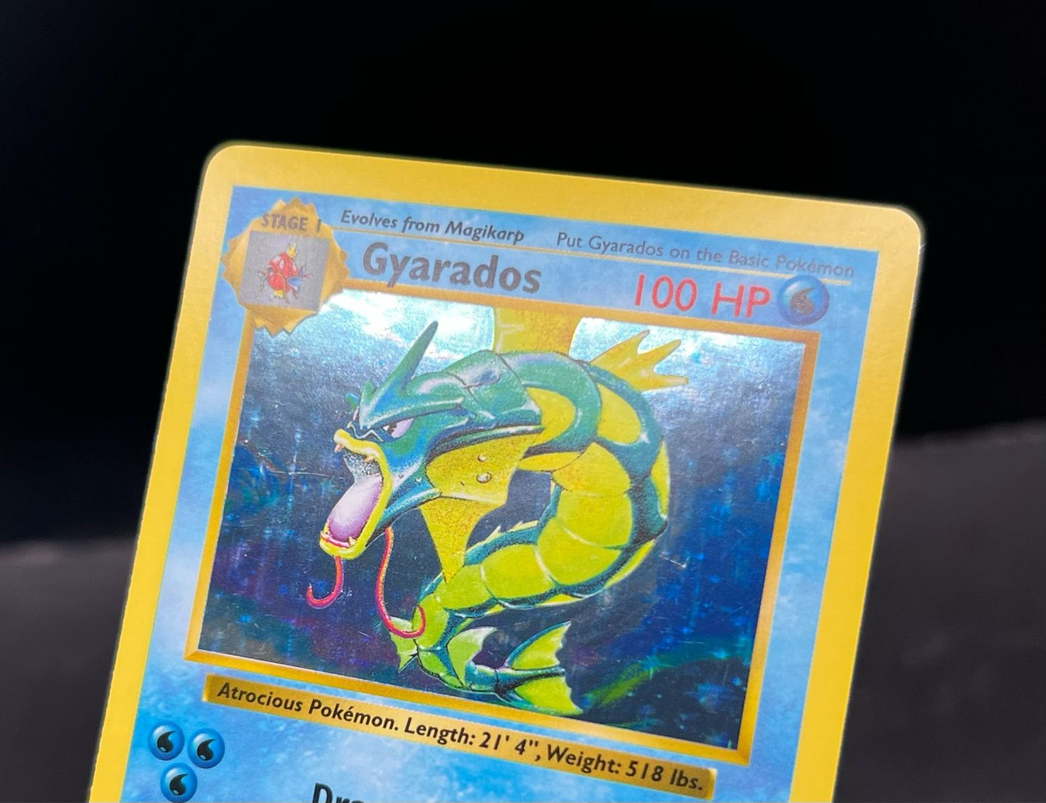 6/102 Gyarados Shadowless Near Mint Holo